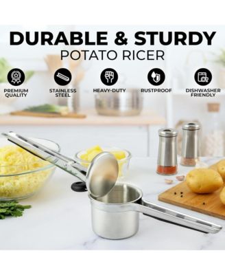 Premium Large 15oz Heavy Duty Stainless Steel Potato Ricer
