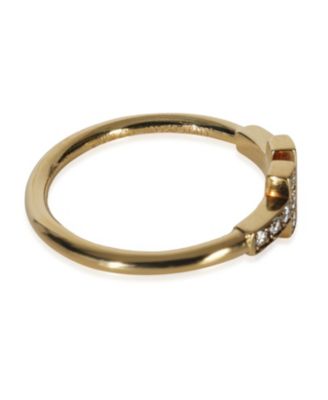 Yellow Gold Diamond Tiffany T Wire Ring