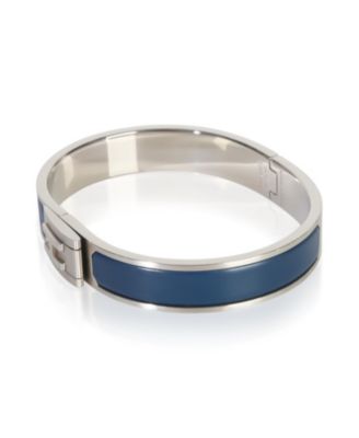 Pre-Owned HERMES Matte Jet Bracelet In Bleu Biarritz Bracelet