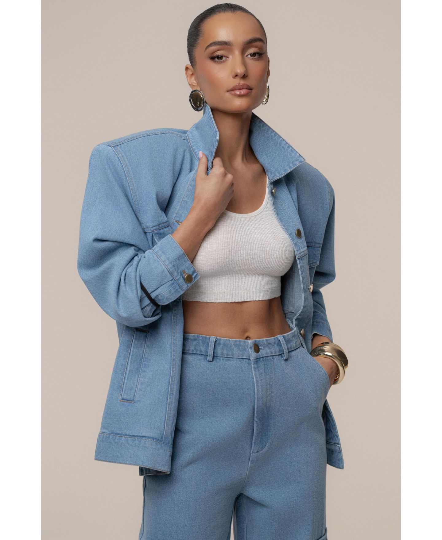 Женская куртка JLUXLABEL Next Phase, цвет: Джинсовый — фото 5