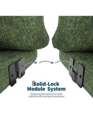 Modular Sofa Set, Chenille Cloud Couch with Deep Seat for Living Room