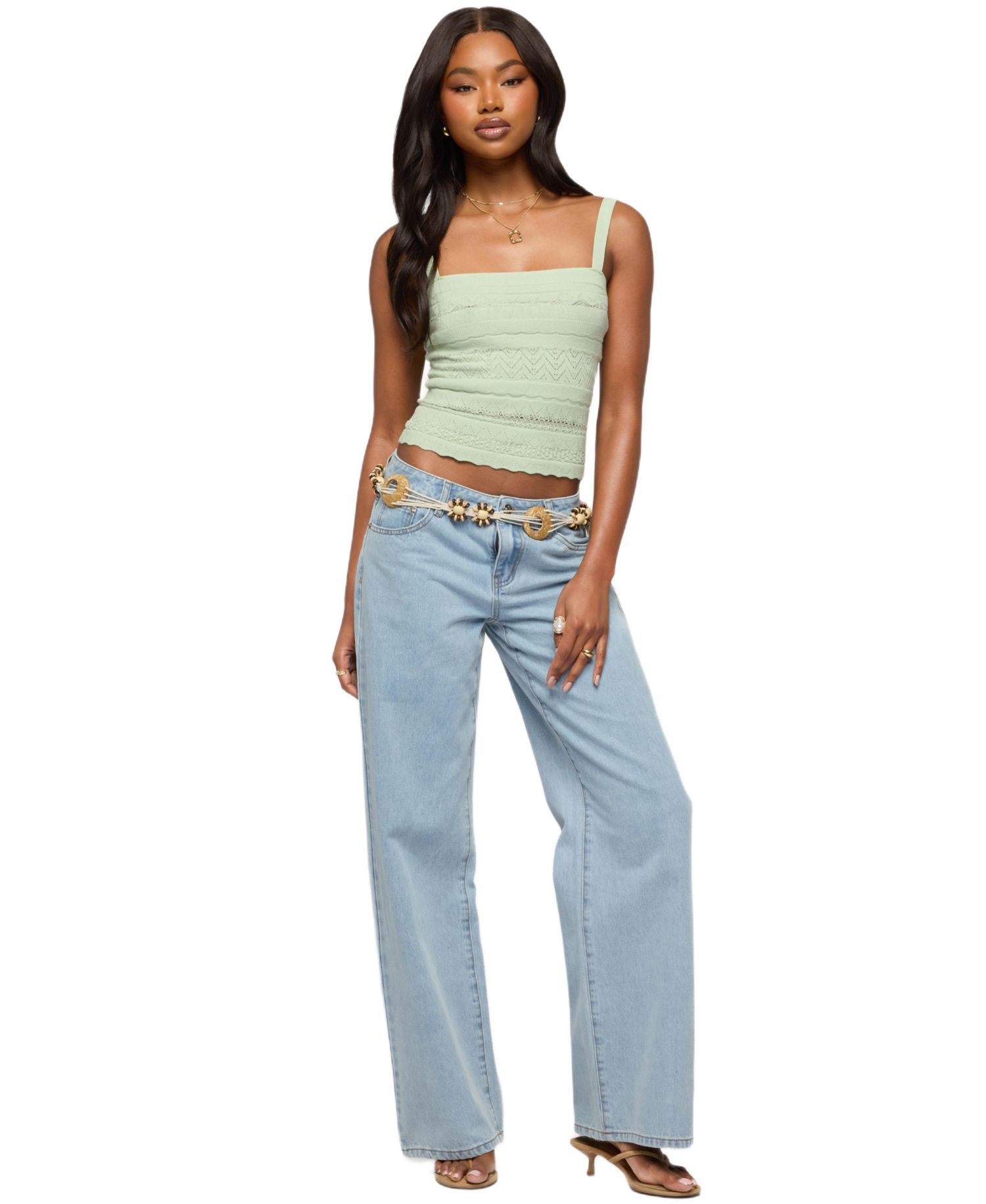 Women's Naia Pointelle Knit Tank Top