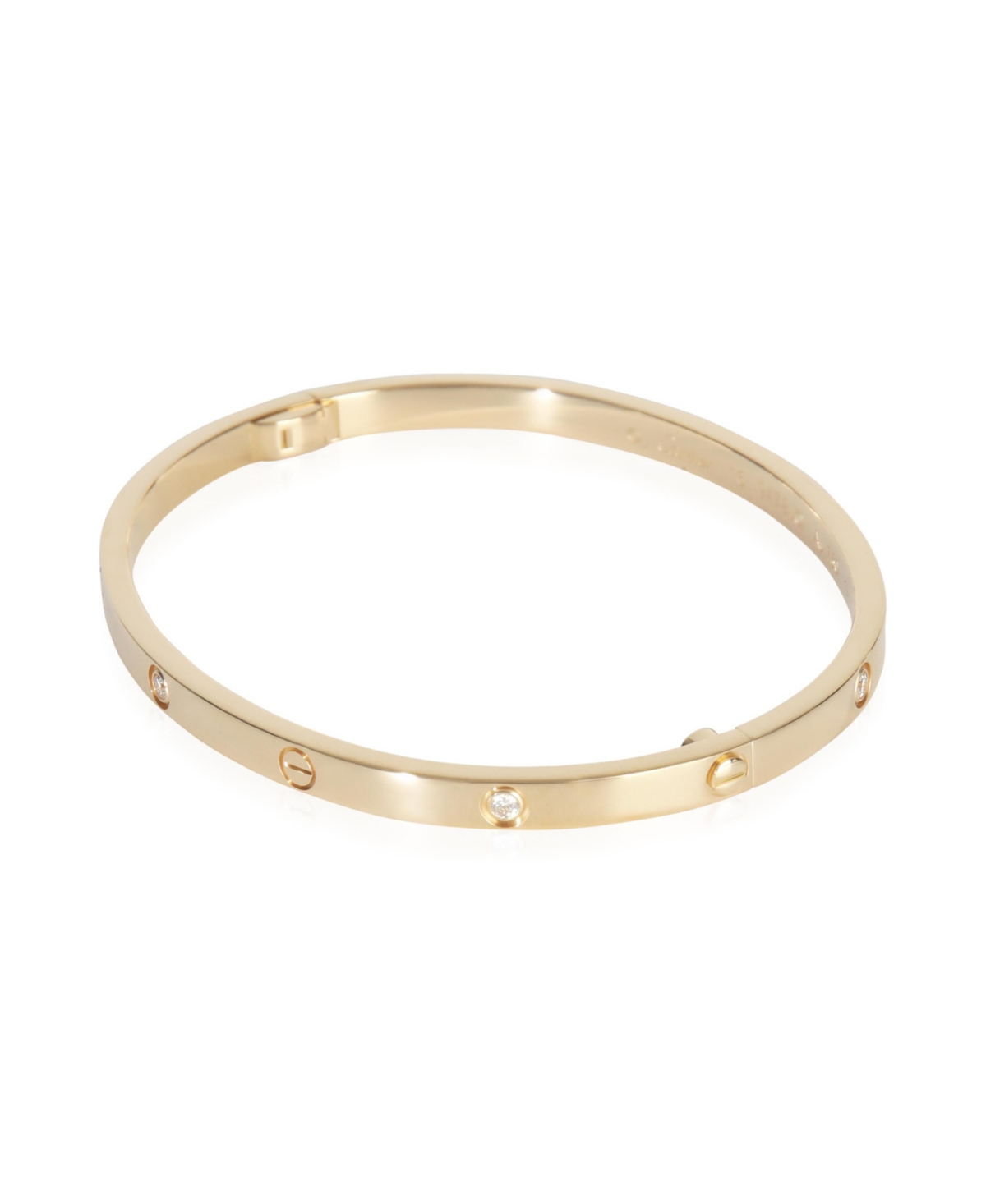 Pre-Owned Cartier Yellow Gold Diamond Small Model Love Bracelet