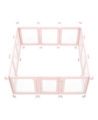 60" Dog Whelping Box with Transparent Window Playpen for X-Large Dogs