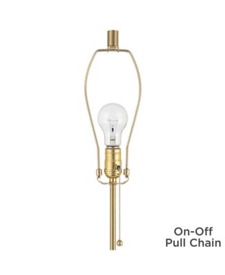 Paige 28 1/2" Tall Skinny Buffet Console End Table Lamp Pull Chain Gold Brass Finish Metal Marble Living Room