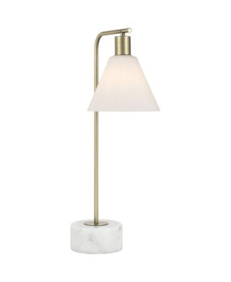 Bella 24 1/2" High Brass and Marble Arc Table Lamp with Dimmer