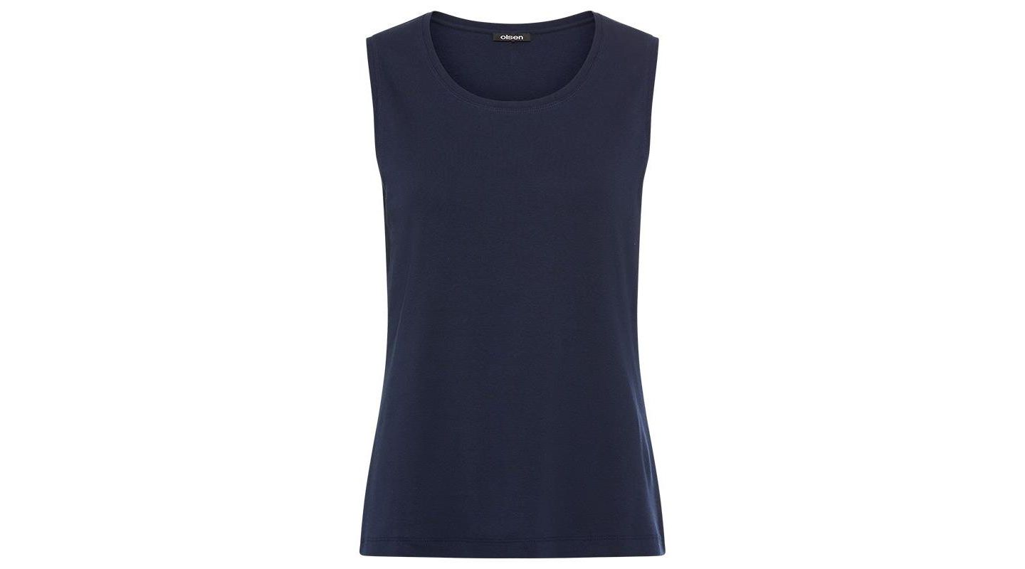 Женский топ Olsen Sleeveless Shell, цвет: Чернильный синий — фото 3