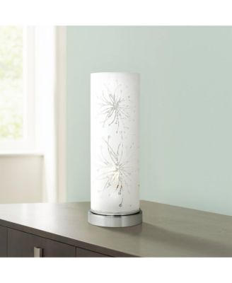 Modern Accent Table Lamp High Metal Glass Cylinder Shade for Bedroom House Bedside Nightstand