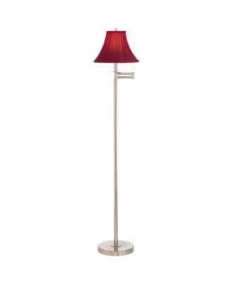 Modern Swing Arm Floor Lamp Tall Brushed Nickel for Living Room Reading Bedroom Office