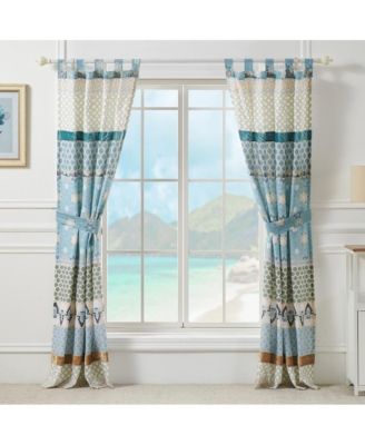 Thalia Stylized Florals and Geometric Prints Bohemian Ultimate Comfort Panel Pair Each Panel 42"x84"