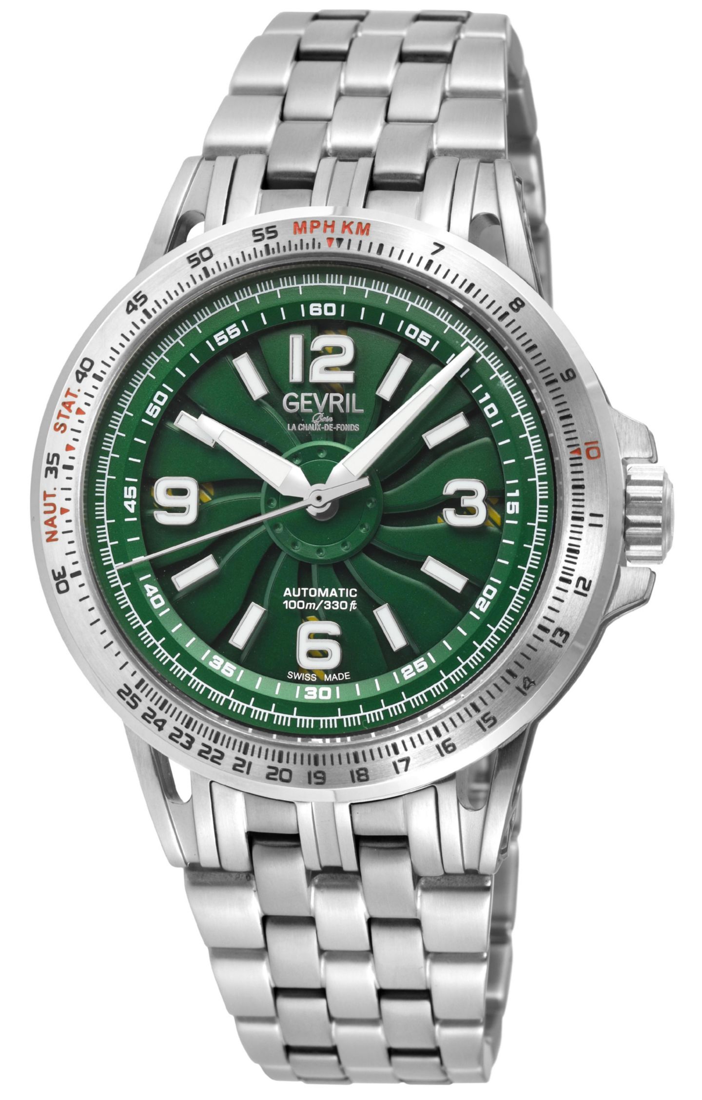 Мужские часы Gevril Wind master Swiss Automatic Bracelet Watch — фото 1