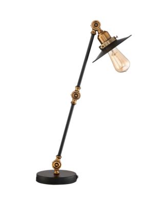 Taurus 20" High Small Farmhouse Desk Lamps Set of 2 USB Ports Adjustable Home Office Charging