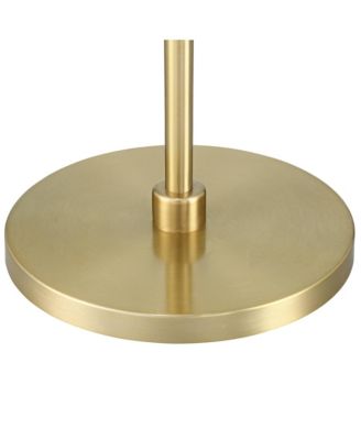 Serra Modern 64" Tall Standing Floor Lamps Set of 2 Lights Chairside Arc Foot Switch Offset Arm Metal Warm