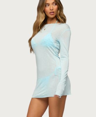 Women's Margeaux Sheer Long Sleeve Mini Dress