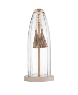 Tibet 27" Tall Modern Coastal 3-Way Table Lamps Set of 2 Clear Glass Living Room Bedroom Bedside Nightstand