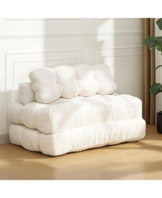 79" Folding Sofa Bed, 3-in-1 Convertible Sleeper Chair with Pillow, Floor Couch