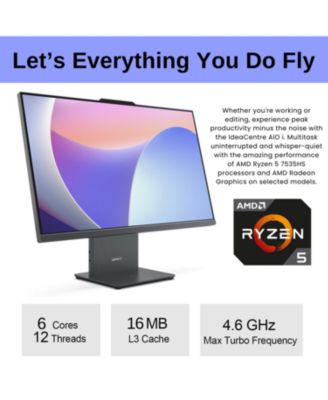 IdeaCentre I 27" All-in-One AMD Ryzen 5 64GB RAM AMD Radeon Graphics 2TB SSD Storage Windows 11 Home 100Hz