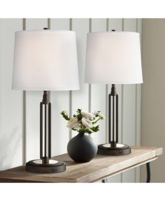Javier 24 1/2" High Mid Century Modern Table Lamps Set of 2 with USB Port