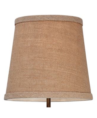 Rustic Farmhouse Accent Table Lamp 15 1/2" High Set of 2 Sculptural Crackle Drum Shade for Bedroom House