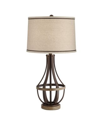 Louanne Industrial Table Lamp 29" Tall Oil Rubbed Bronze with USB Cord Dimmer