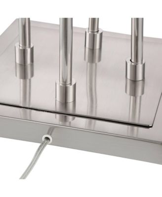 Athena Modern 72" Tall Tree Floor Lamp with Smart Socket Brushed Nickel 4-Light Clear Opal Glass for Living Room Home