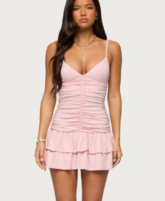 Women's Carinne Ruched Peplum Mini Dress