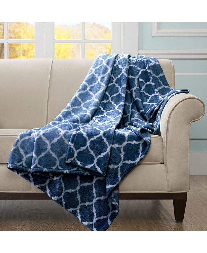 Madison Park Geometric Plush Throw 60
