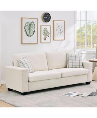84" Oversized Corduroy Loveseat, Modern Deep Seat 2-Seater Sofa with Wide Arms for Living Room