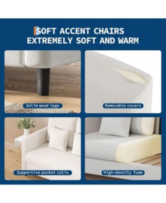 51" Loveseat Sofa, Teddy Fabric Small Couch for Living Room and Small Spaces