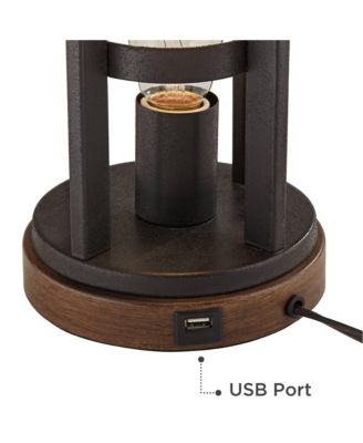 Lucas Industrial Table Lamps Set of 2 with Round Risers 27 1/2" Tall