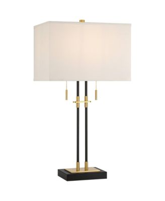Stefano 30 1/4" High 2-Light Pull Chain USB Table Lamp