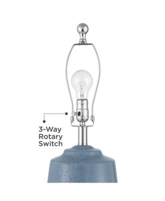 Aegean 28" Tall Coastal Modern Table Lamps Set of 2 Ceramic Shade Living Room Bedroom Bedside