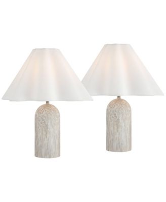 Demi 17 3/4" High Marbleized Metal Accent Table Lamp Set of 2