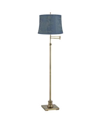 Westbury Antique Brass Swing Arm Floor Lamp