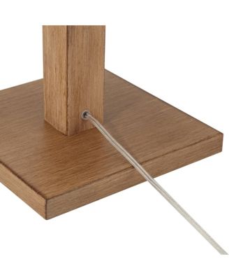 Brookline Farmhouse Rustic 63" Tall Standing Floor Lamp Column with LED Side Light  Wood Walnut Finish