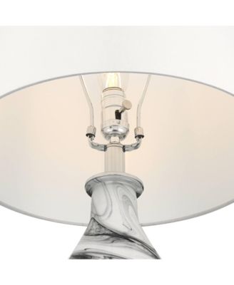 Marisa 27 1/2" Tall Modern 3-Way Table Lamp Swirl Finish Art Glass Single  Shade Living Room Bedroom