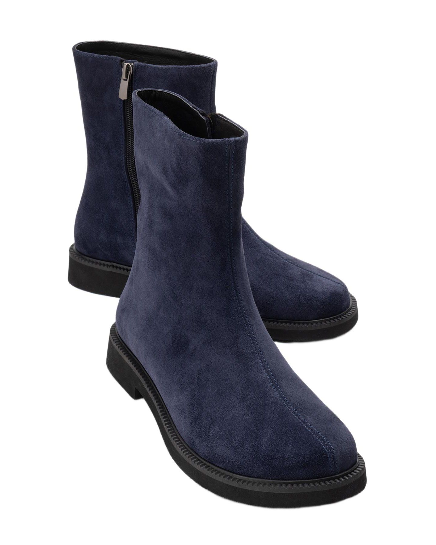Женские ботинки Forever & Always Shoes Lucano Leather Ankle Boot, цвет: Тёмно-синий замшевый — фото 2