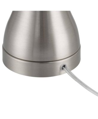 Koncave 24 1/2" High Modern Table Lamps Set of 2 Brushed Nickel Finish Metal Shade Living Room Bedroom