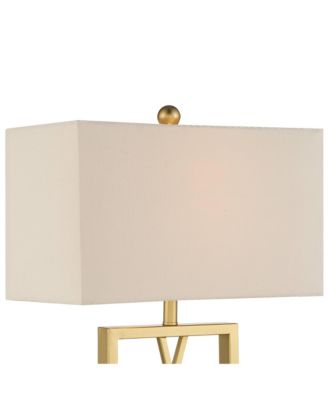 Claudia 26 1/2" Tall Open Metal Base Modern Glam Table Lamps Set of 2 Gold Finish Shade Living Room Bedroom