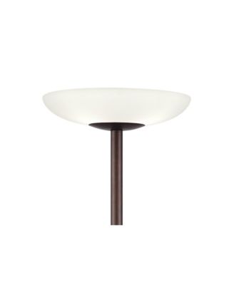 Meridian Light Blaster Modern Torchiere Floor Lamp with Riser 72" Tall Oil Rubbed Bronze LED Frosted Glass Shade for Living Room