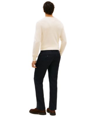 Men's Tonal Check Design Straight Leg Chinos Pants