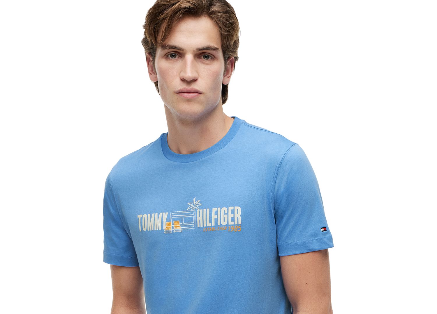 Men's Summer Chest Graphic Regular-Fit T-Shirt