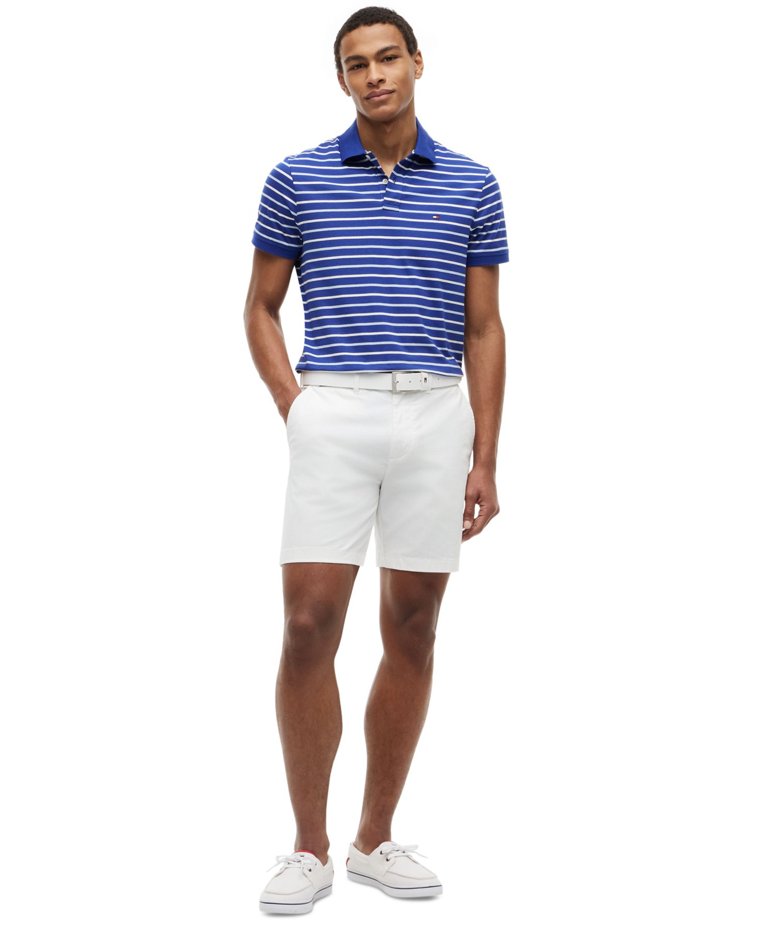 Men's Regular-Fit Smooth Touch Stripe Polo Shirt