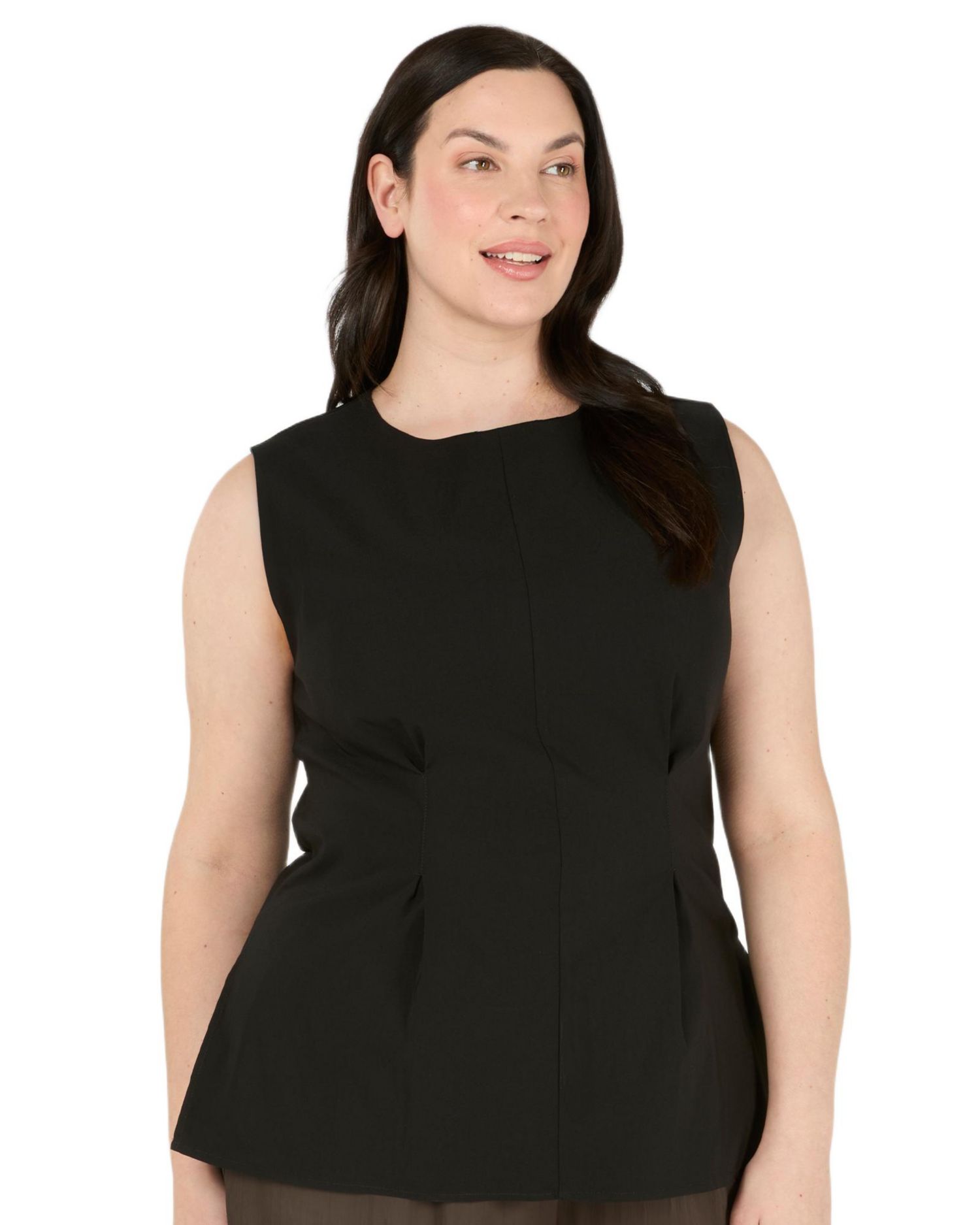 Women's Hallie High-Neck Sleeveless Peplum Top