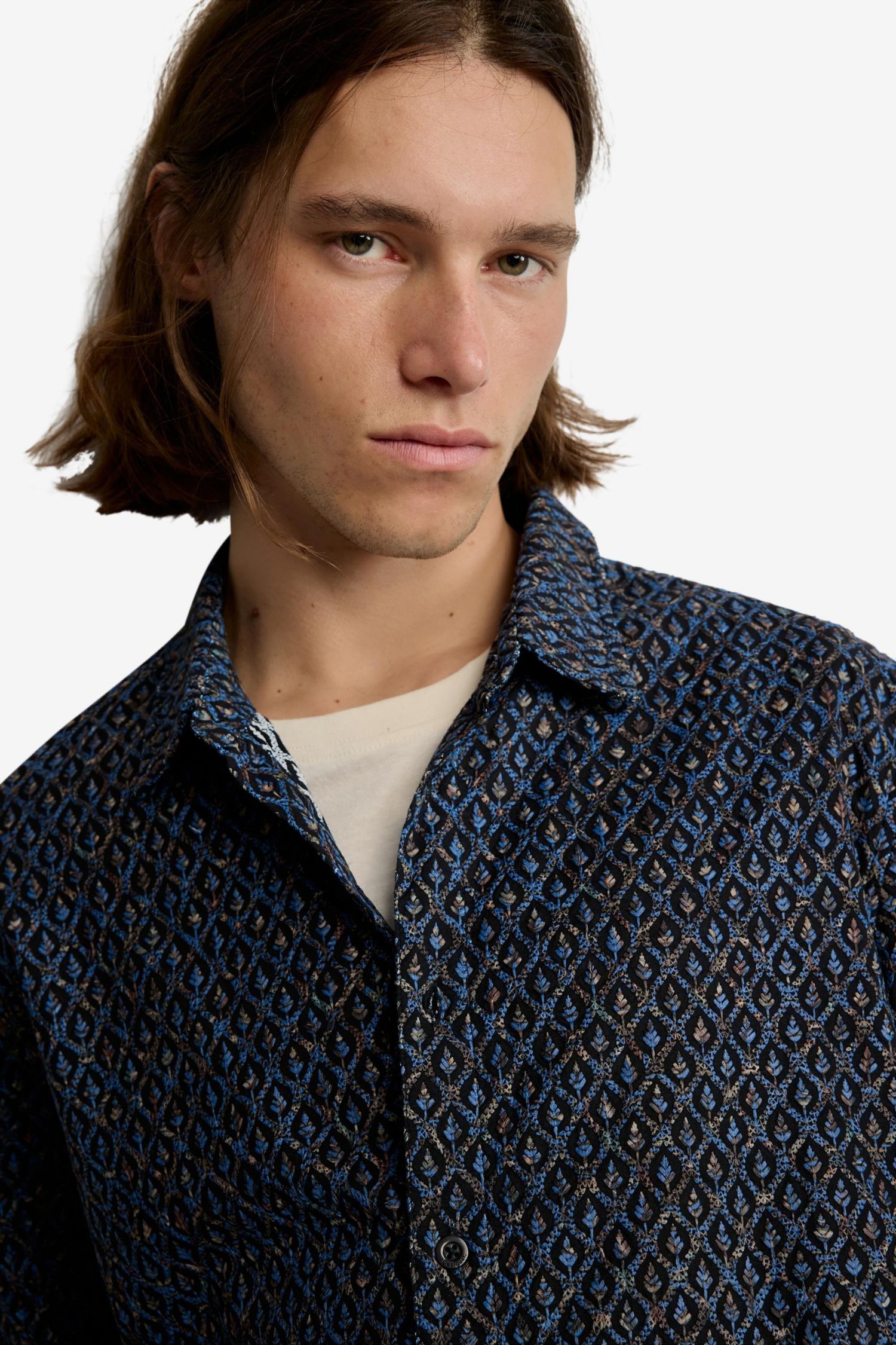 Men's Ethnic embroidered shirt