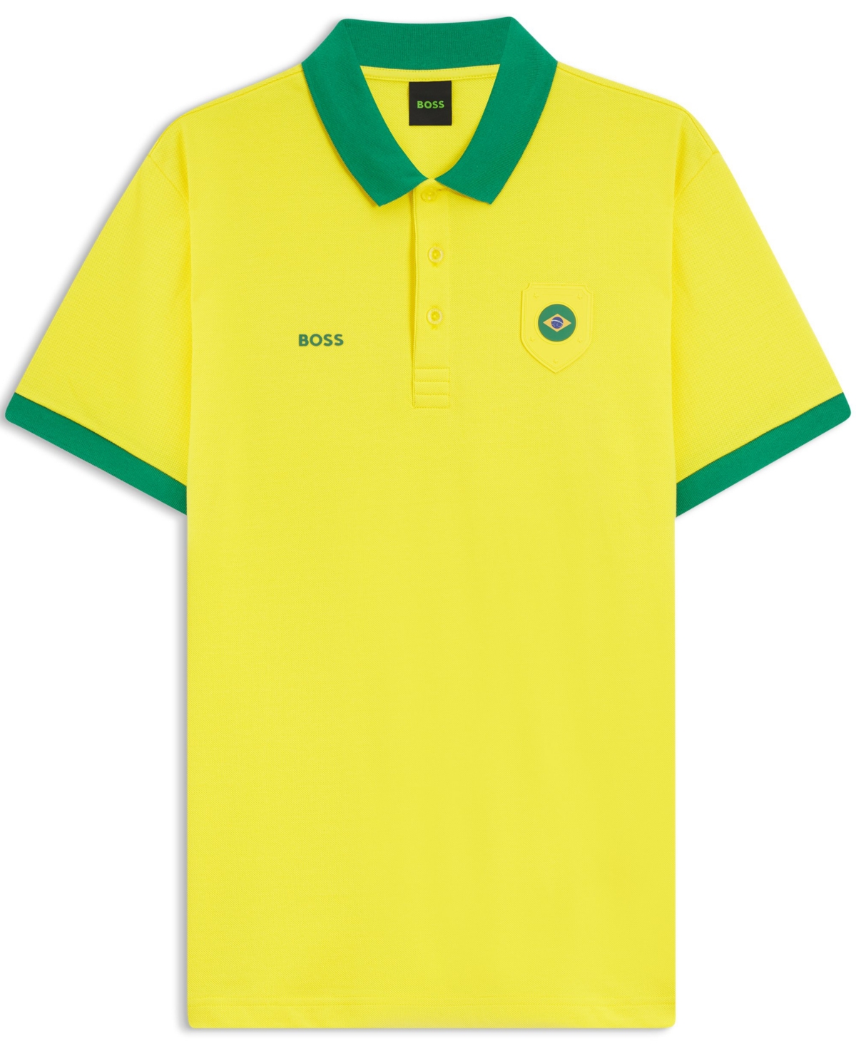Boss by Hugo Men's Paddy Brazil Country Flag Trim Polo Shirt