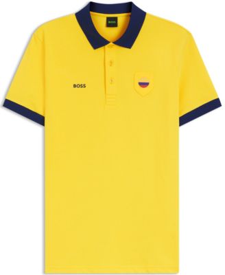 Men's Paddy Colombia Country Flag Trim Polo Shirt