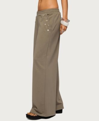 Women's Zania Iridescent Button Sweatpants