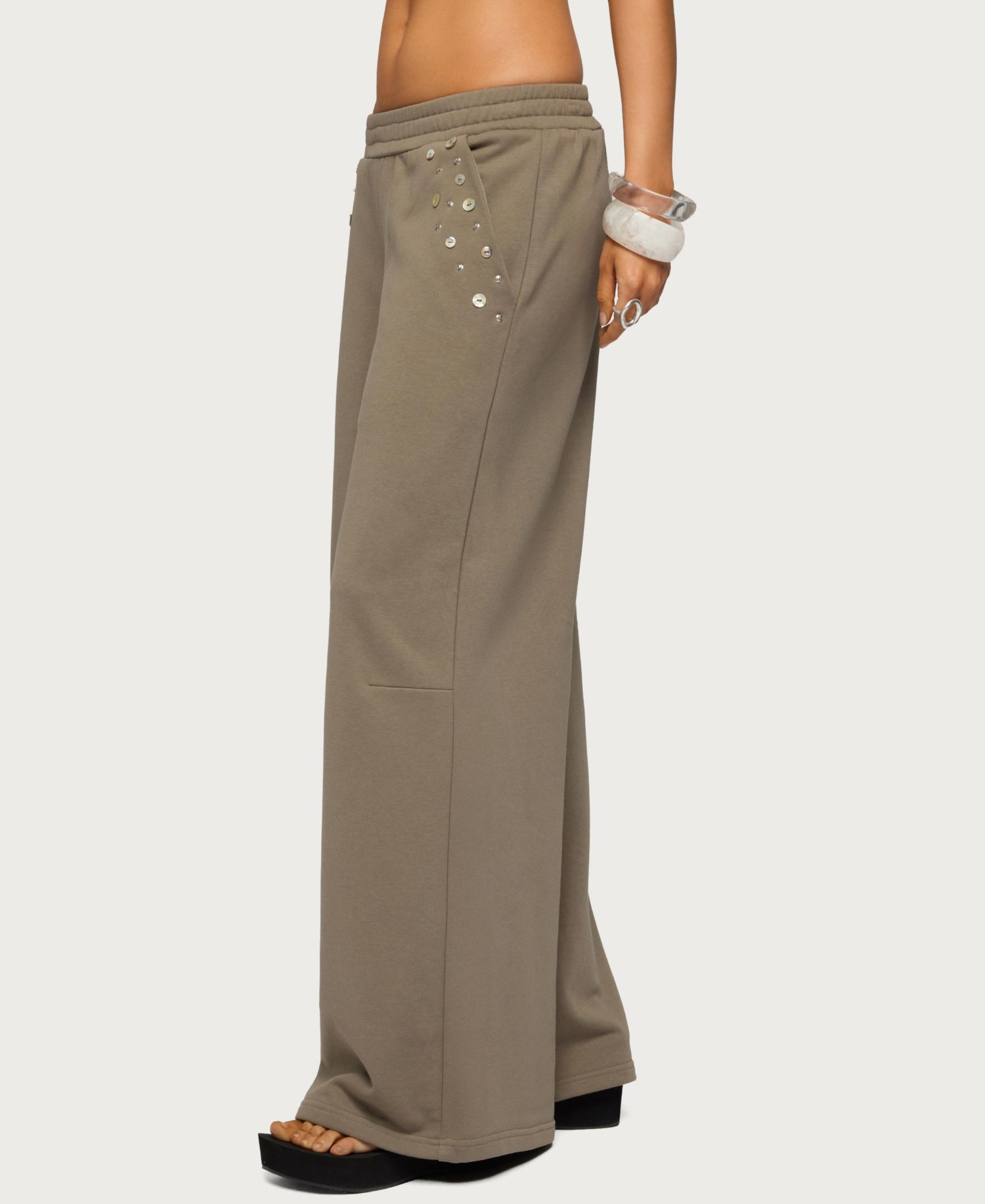 Women's Zania Iridescent Button Sweatpants