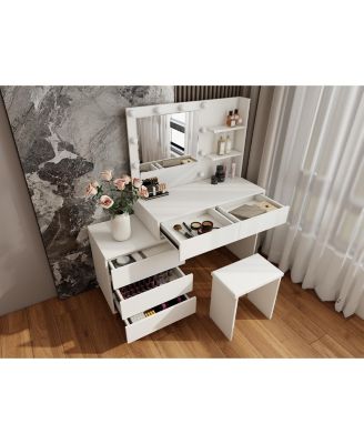 Elegant Modern Wooden Nightstand with 2 Drawers Natural Finish Bedside Table for Bedroom Living Room